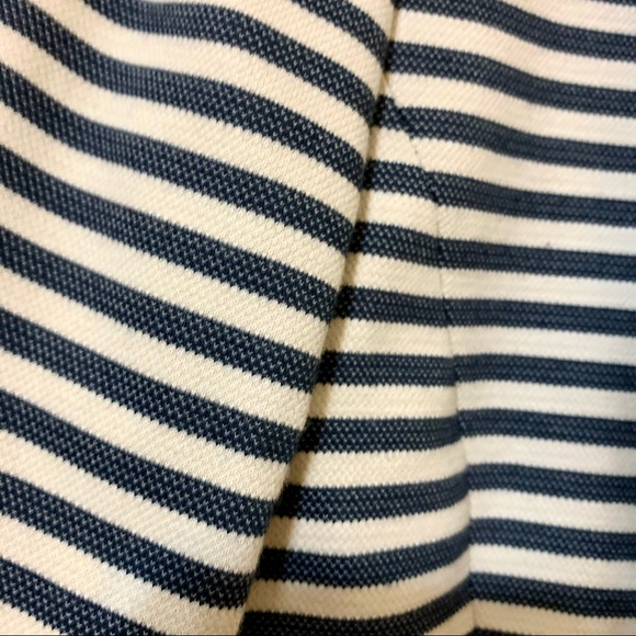 Ann Taylor Navy Stripe Cotton Blend Blazer Jacket Size 2P - Picture 4 of 11